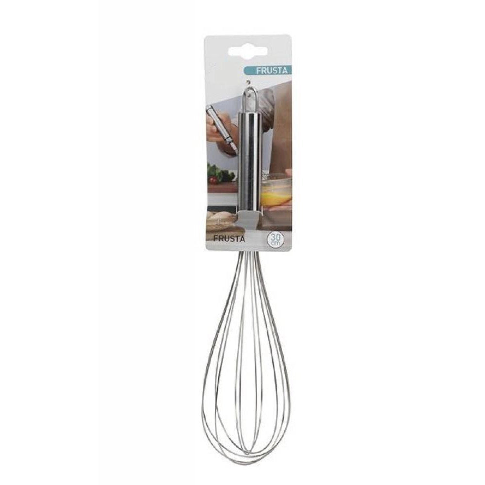 Trade Shop - Frusta 30cm Sbattitore Sbatti Uova Montare Dolce Acciaio Utensile Cucina 66199 -