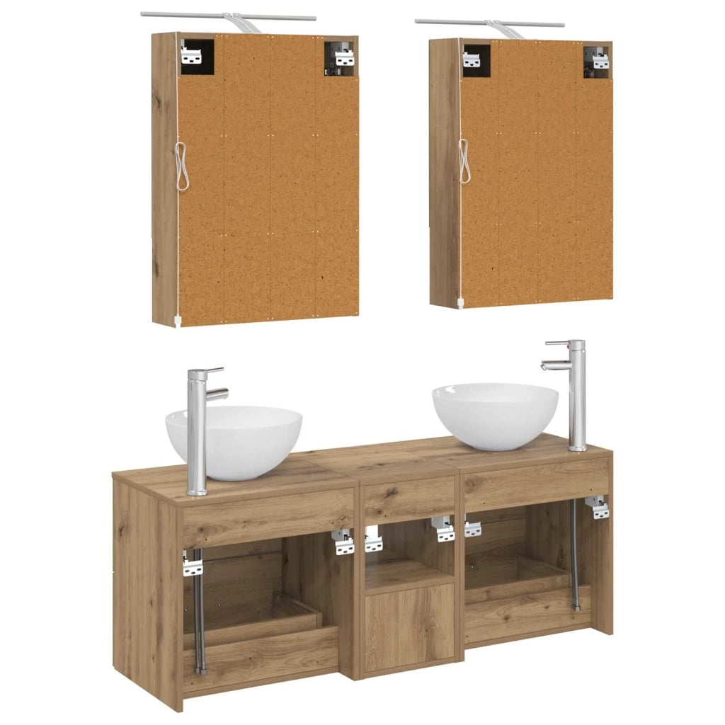 Set di mobili per il bagno 5 pcs Rovere Artigianale 3406726