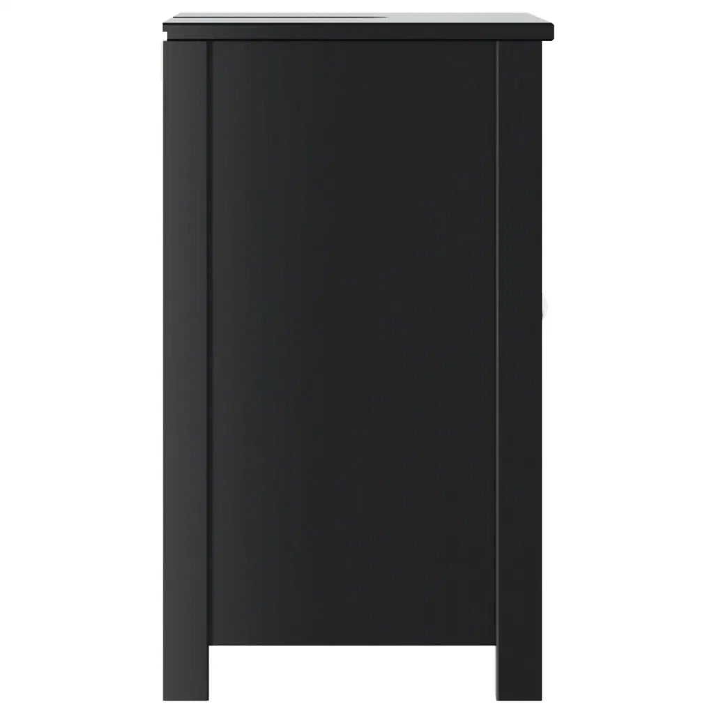 Mobile Lavabo da Bagno BERG Nero 60x34x59cm Legno Massello Pino