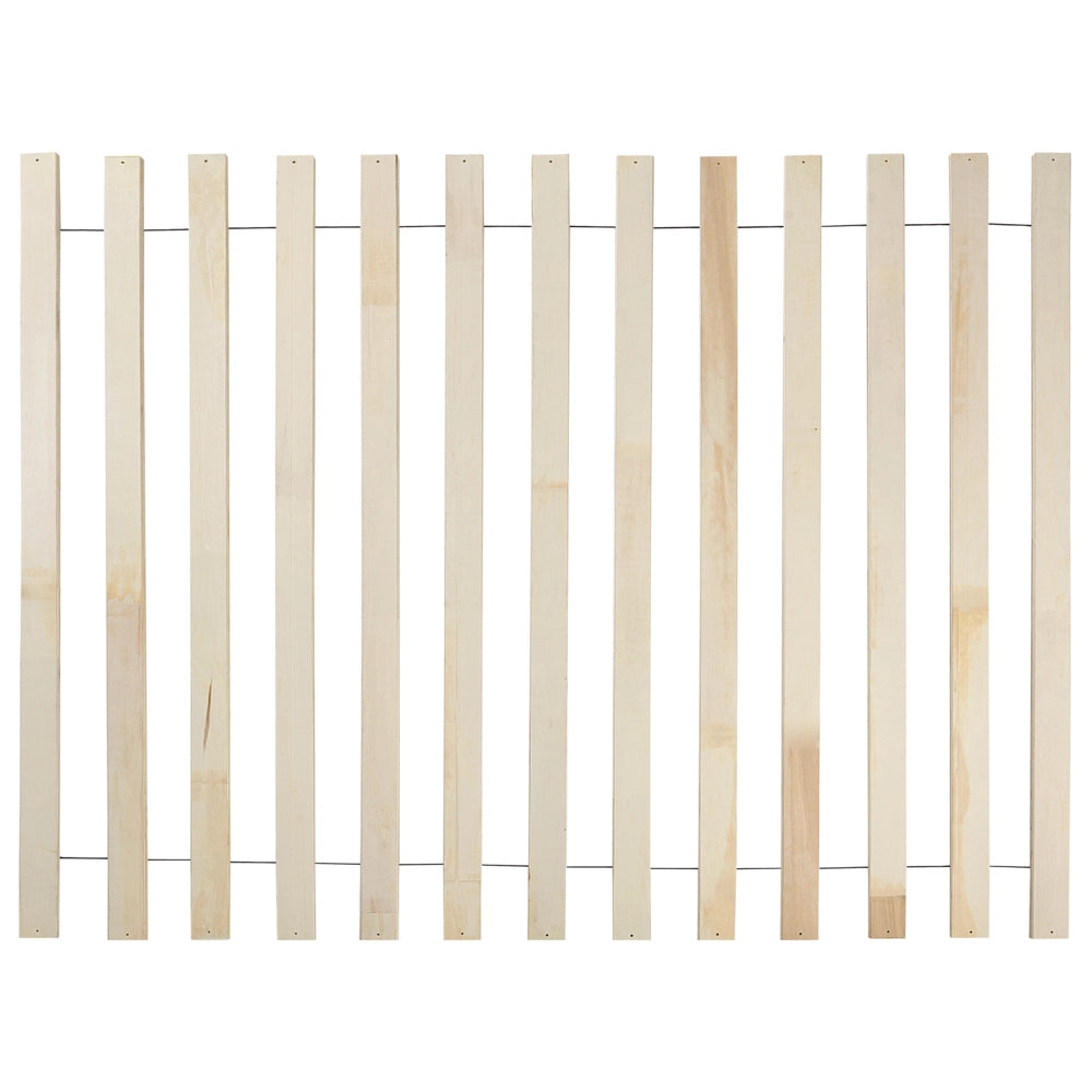 Letto marrone in legno di frassino UE Dimensioni doppie 4ft6 senza testata con luce LED Base a doghe Stile rustico minimalista