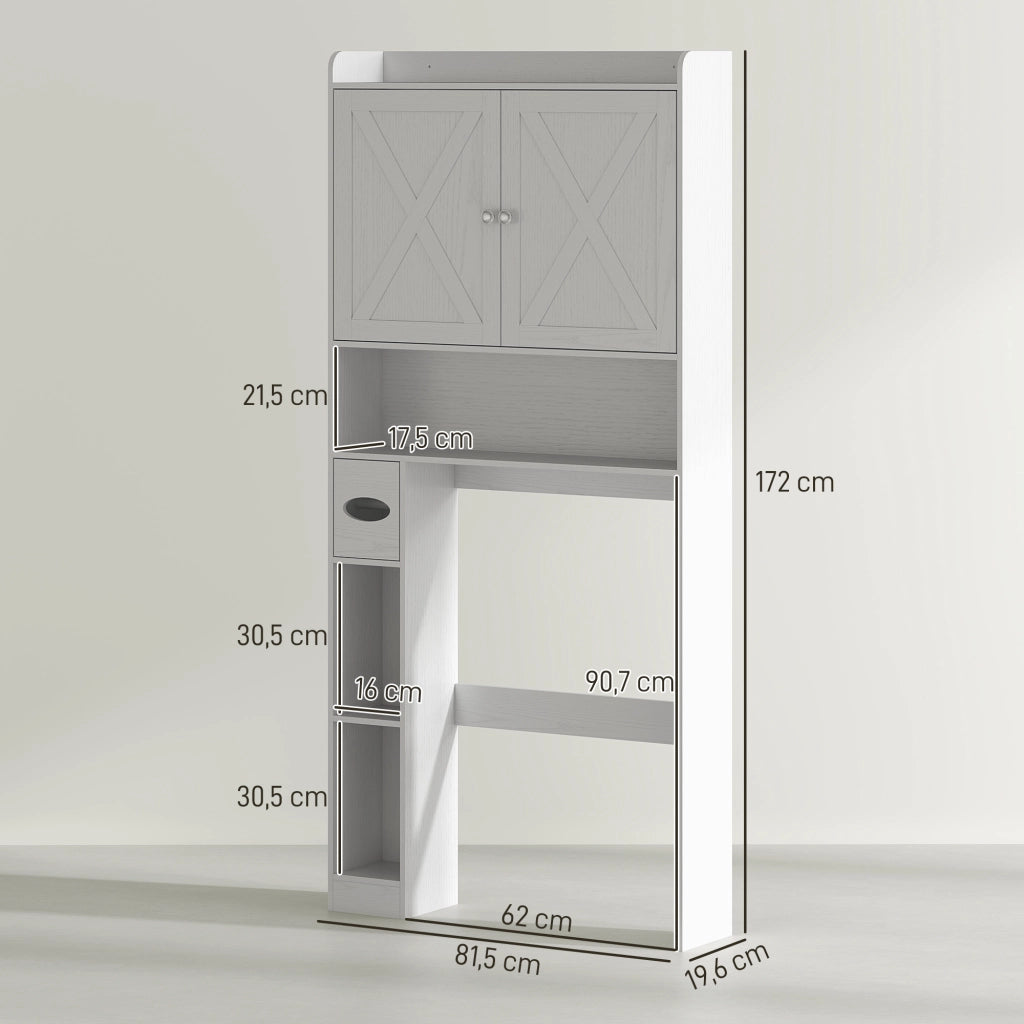 Mobiletto WC con Anta Rustica ¨C zephmum ¨C Bianco 50x45x70