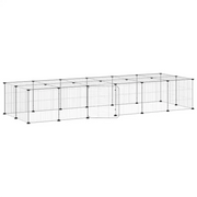 Gabbia per Animali 28 Pannelli con Porta Nero 35x35 cm Acciaio CFW8536295