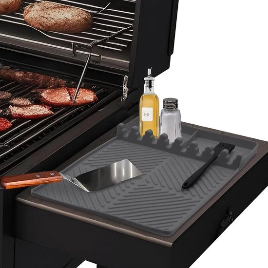Panno di silicone per griglia per bruciatori laterali a gas e contenitore per attrezzi BBQ