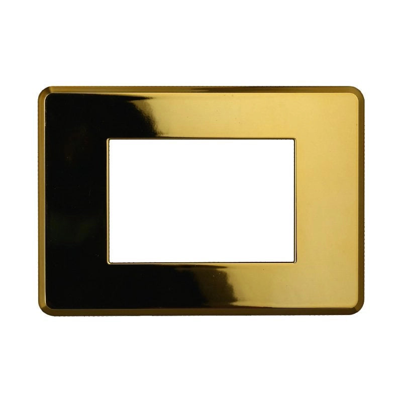 Placca Slim Sottile 3P Serie Moon Colore Oro Lucido Compatibile Con Bticino Axolute Air
