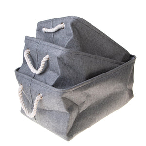 Set 3 Contenitori in Tessuto 45 cm