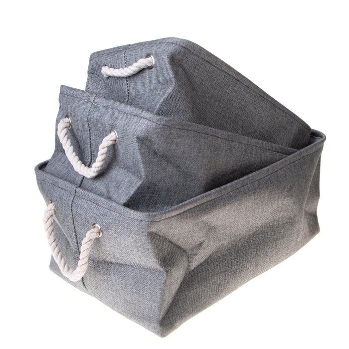 Set 3 Contenitori in Tessuto 45 cm