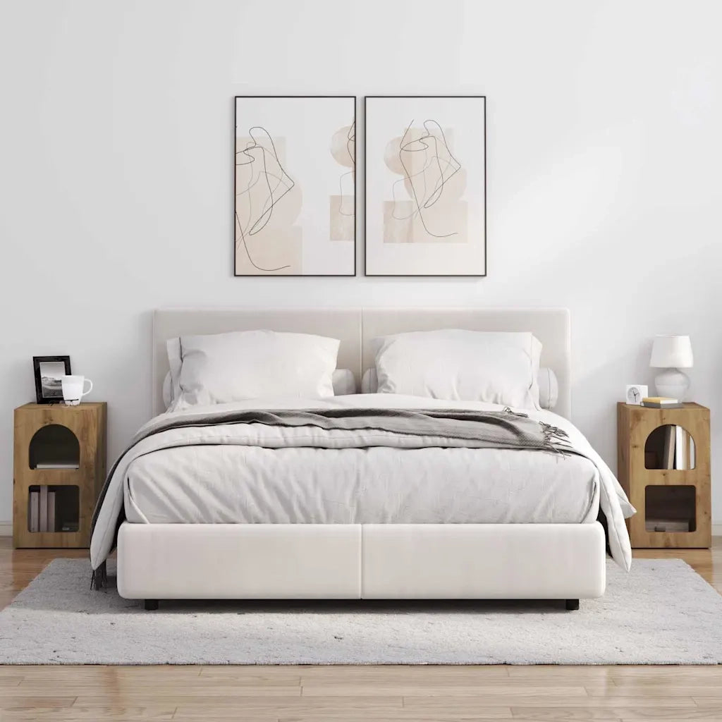 Comodino 2 pcs Rovere artigianale 29,5 x 33,5 x 50 cm