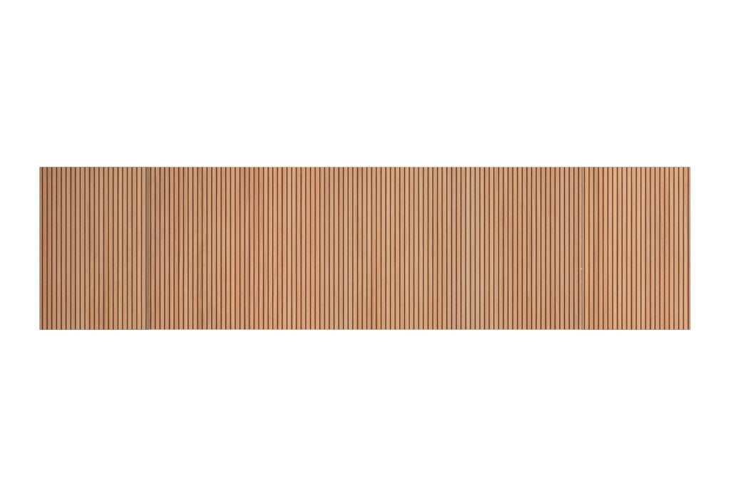 Testiera per letto Herdasa 140cm stampa doghe rovere 67x225x3