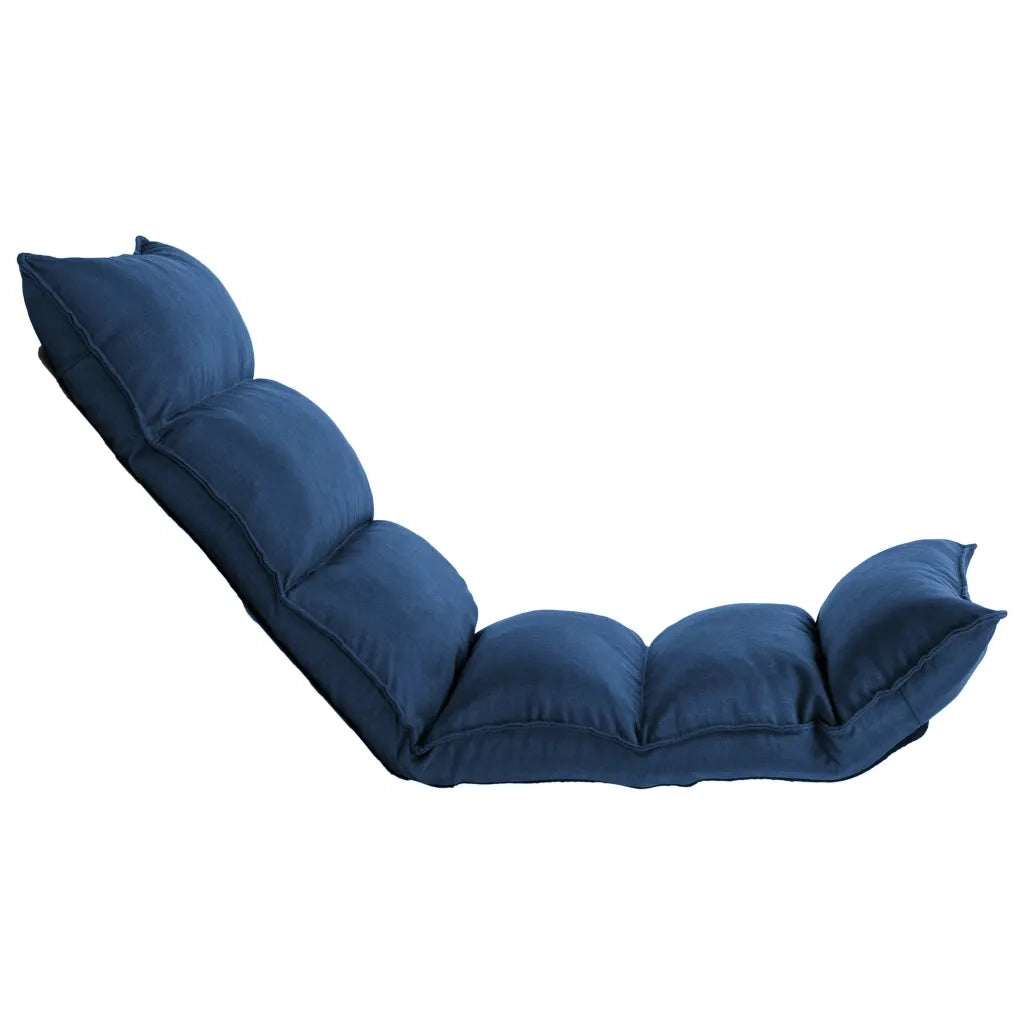 Sedia a Sdraio da Terra Pieghevole Blu in Tessuto cod mxl 73940