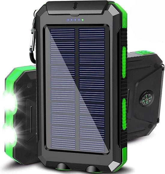 Batteria Esterna 20000mAh con Doppie Porte USB e Lampada LED per Telefoni Cellulari - Campeggio Batteria di Ricarica Esterna