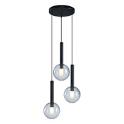 Lampada a sospensione Niko nera Ø35cm 3xG9 Milagro