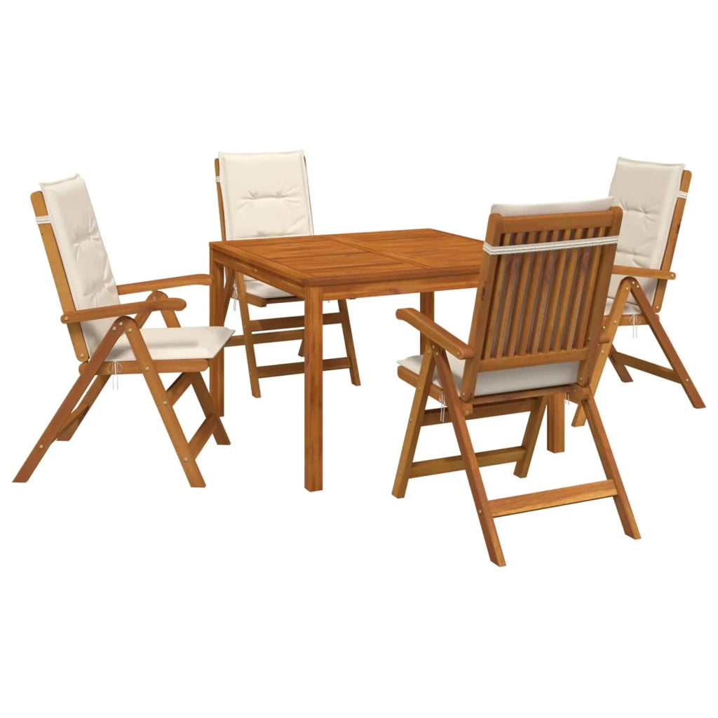 Set da pranzo da giardino 5 pezzi 5 pz Naturale 3434614