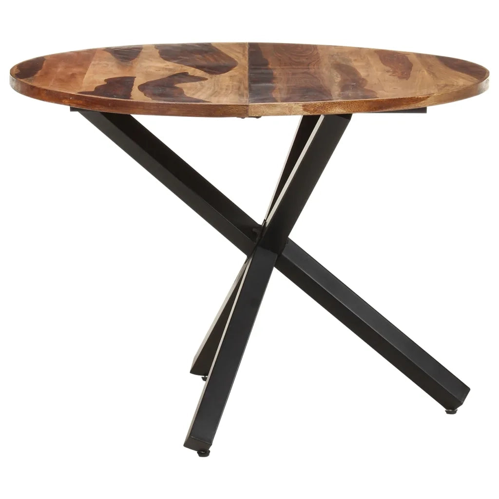 Tavolo da Pranzo 100x100x75 cm Legno di Acacia Finitura Ambra 321683
