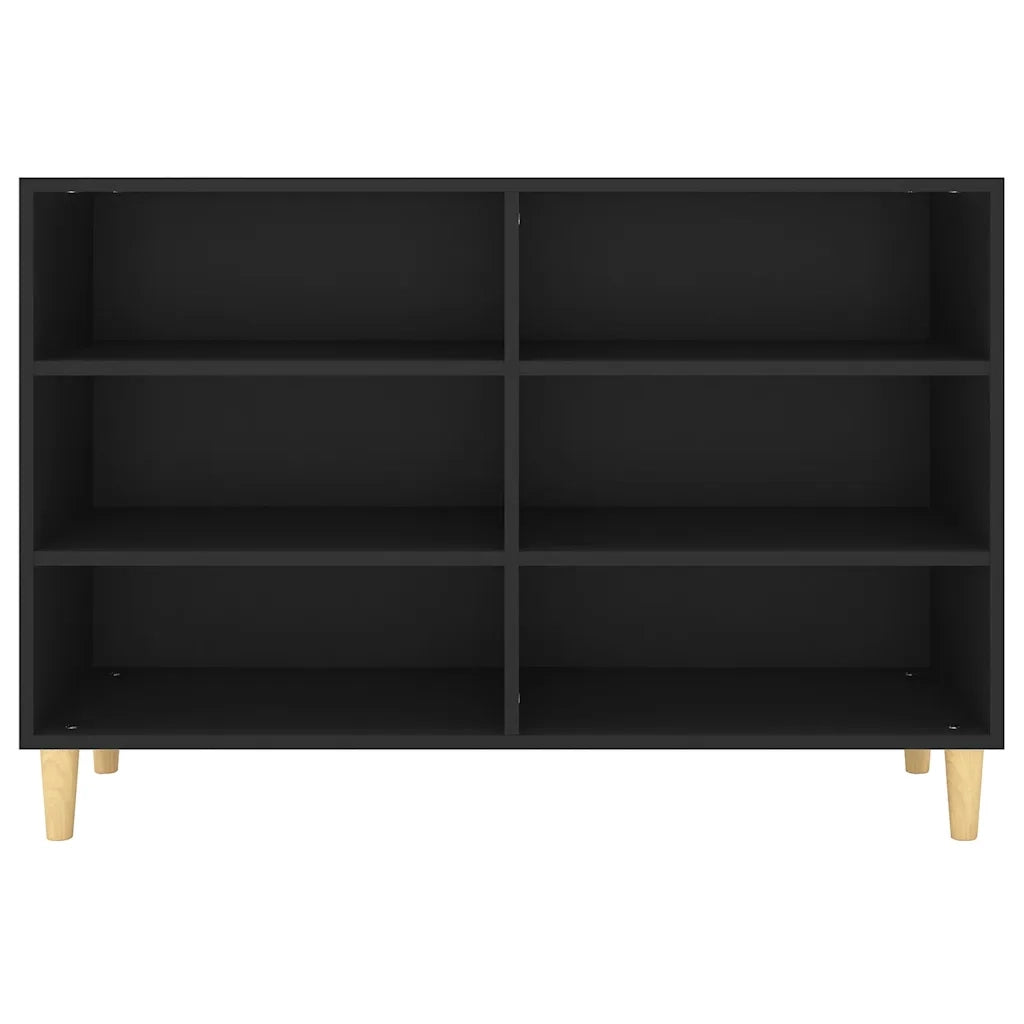Credenza Nera 103,5x35x70 cm in Legno Multistrato