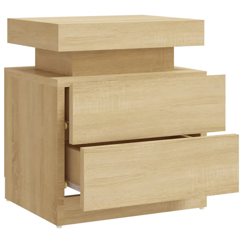 Comodino-Tavolino da notte Rovere Sonoma 45x35x52 cm in Legno Multistrato