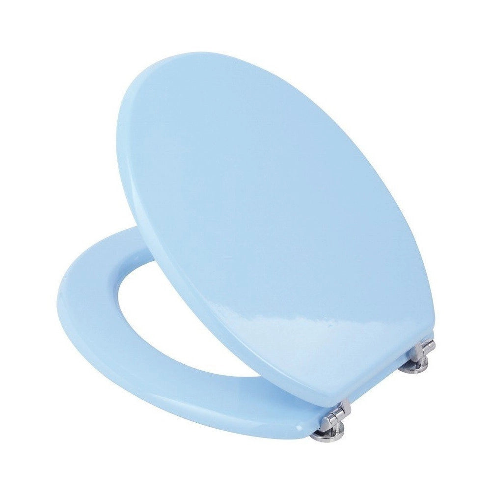 Trade Shop - Copriwater Copri Water Sedile Wc Bagno Universale Cerniere Acciaio Azzurro -