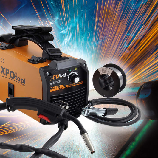 Saldatrice inverter MIG100 a filo animato senza gas con alimentatore, filo animato e IGBT