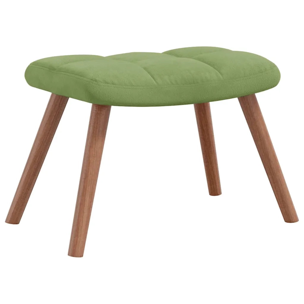 Poltrona a Dondolo con Poggiapiedi Verde Scuro in Velluto cod mxl 44165