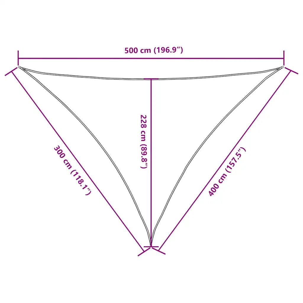 Parasole a Vela Oxford Triangolare 3x4x5 m Giallo 135613