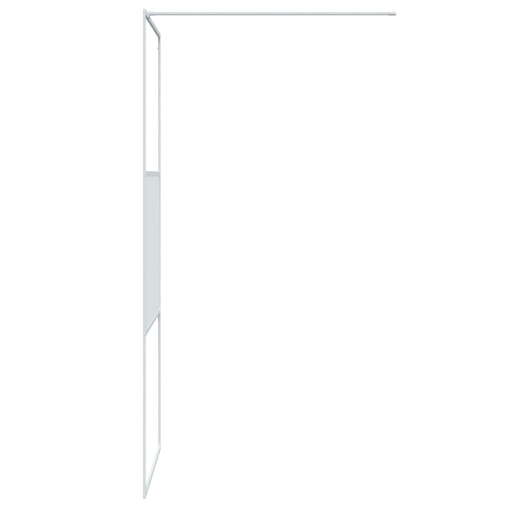 Parete Doccia Walk in Bianca 80x195 cm Vetro Trasparente ESG cod mxl 38992