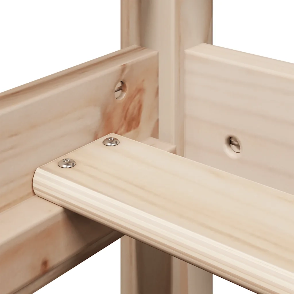 Letto a Soppalco con Tetto 90x200 cm in Legno di Pino 3281977