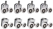 Set di 8 Ruote per Doccia con Diametro di 25mm - Ricambi per Cabine da Bagno