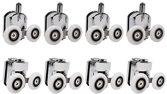 Set di 8 Ruote per Doccia con Diametro di 25mm - Ricambi per Cabine da Bagno