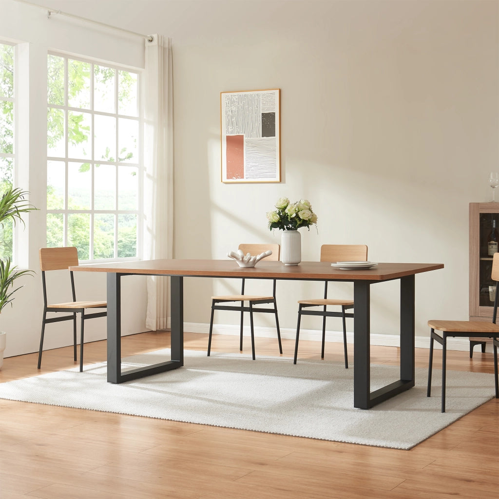 Telaio per Tavolo 'Fai da Te' Vestmalu Struttura a Gambe Rettangolari 160 x 70 x 72 cm - Nero [en.casa]