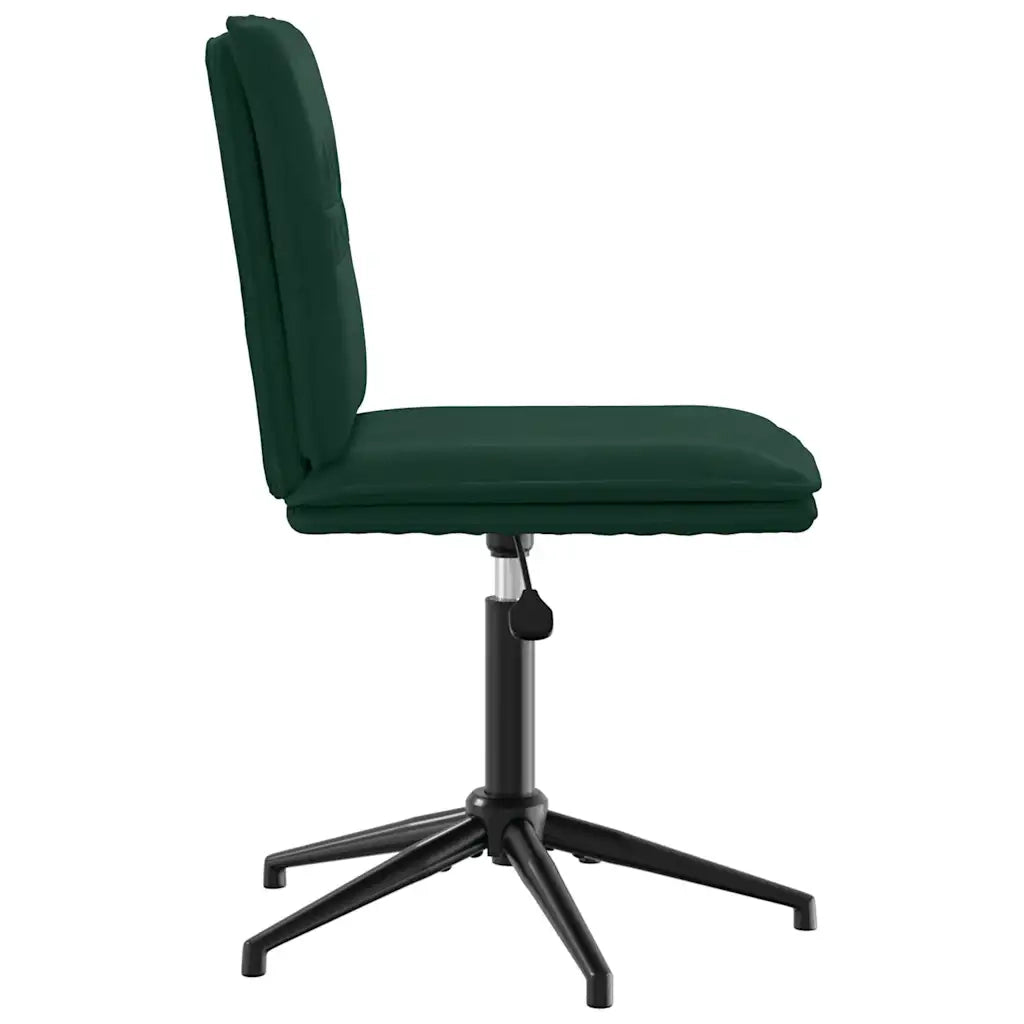 vidaXL Sedie da Pranzo 4 pz Verde Scuro in Velluto