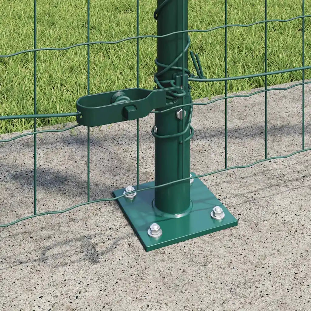 Recinzione da Giardino | Recinzione con Posto Verde 1,2 x 10 m Acciaio e PVC