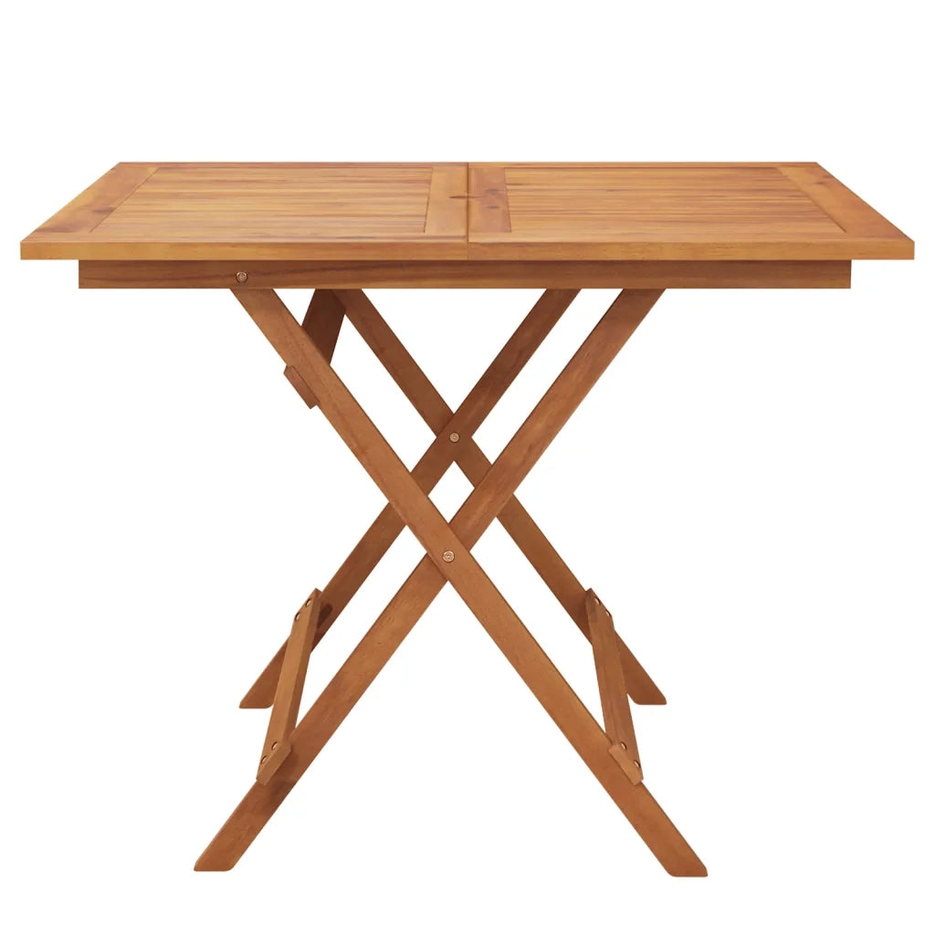 Tavolo da Giardino Pieghevole 90x90x75 cm Legno Massello Acacia 319671