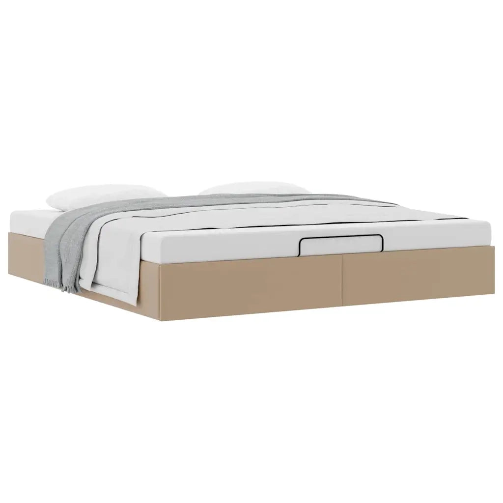 vidaXL Struttura Letto Pouf senza Materasso 160x200 cm Similpelle