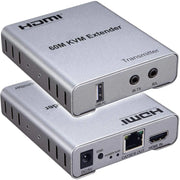 Trade Shop - Extender Estensore Kvm Hdtv 4k 60 M Con Audio Supporta Video 1080p/60hz Q-hd1500 -