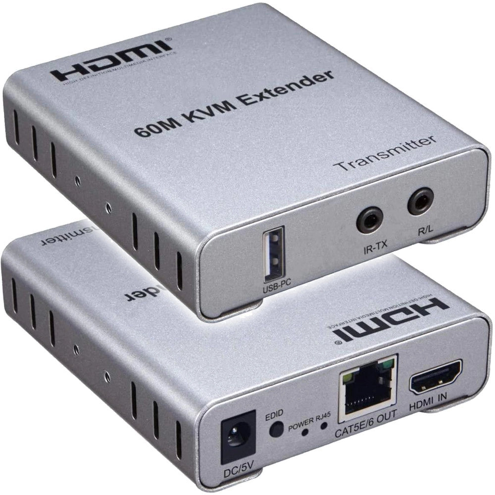 Trade Shop - Extender Estensore Kvm Hdtv 4k 60 M Con Audio Supporta Video 1080p/60hz Q-hd1500 -