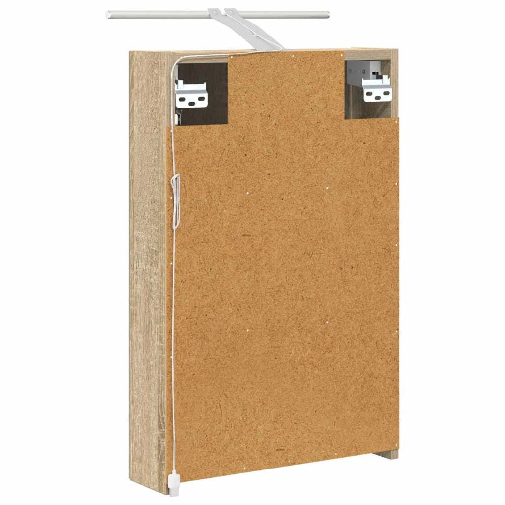 Mobiletto per specchio da bagno con lo scaffale Rovere Sonoma