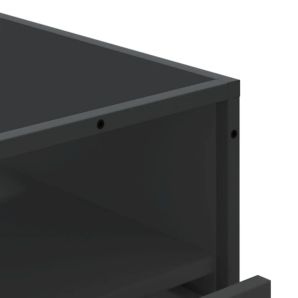 Cassettiera Nera 70x41x70 cm in Legno Multistrato 849084