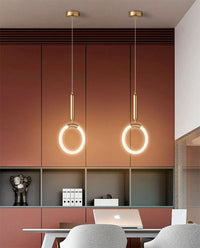 Lampada A Sospensione Led Lhj058-cp1 Brush Gold