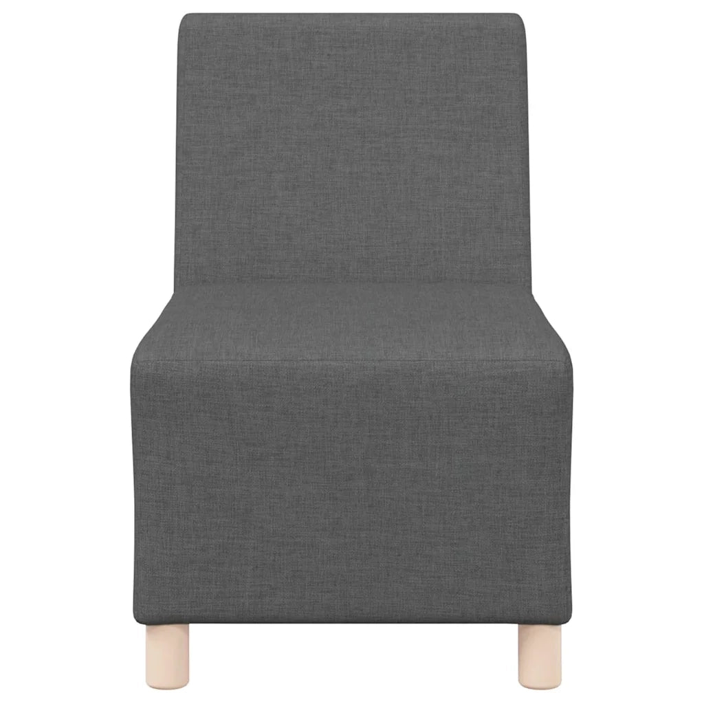 Unità di Divano Modulare Senza Braccioli 3 pcs Grigio scuro