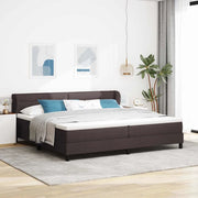 Letto a molle con materasso Marrone Scuro 200 x 200 cm Tessuto 3339985