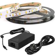 Trade Shop - 5 M Mt. Striscia Strip 300 Led Smd 5630 Senza Silicone Ip20 + Alimentatore 5a -