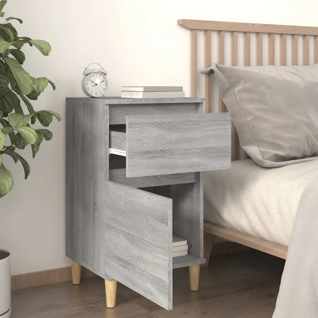 Set di 2 Comodini | Armadio da Notte | Mobiletto da notte Grigio Sonoma 40x35x70 cm