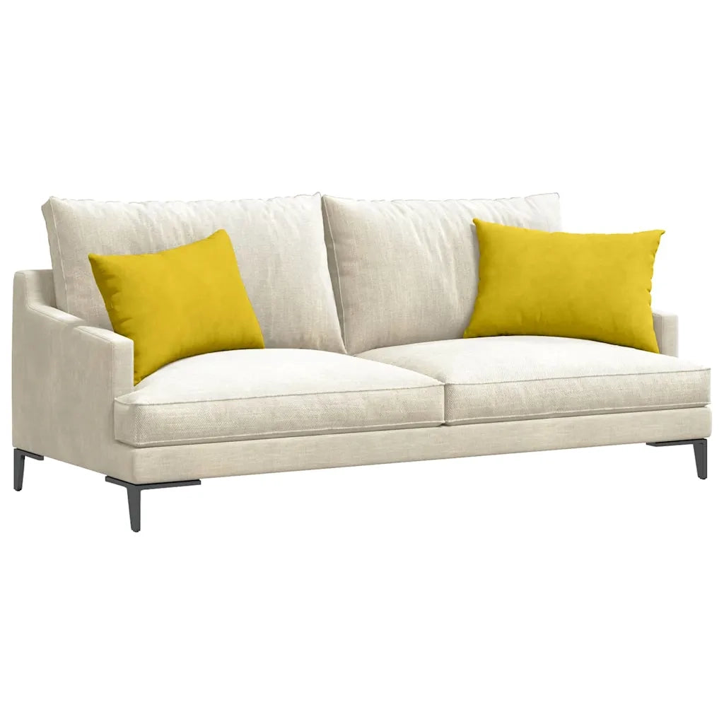 Cuscini da Divano 2 pz | Cuscini per sedie Giallo 60 x 40 cm Tessuto in Cords