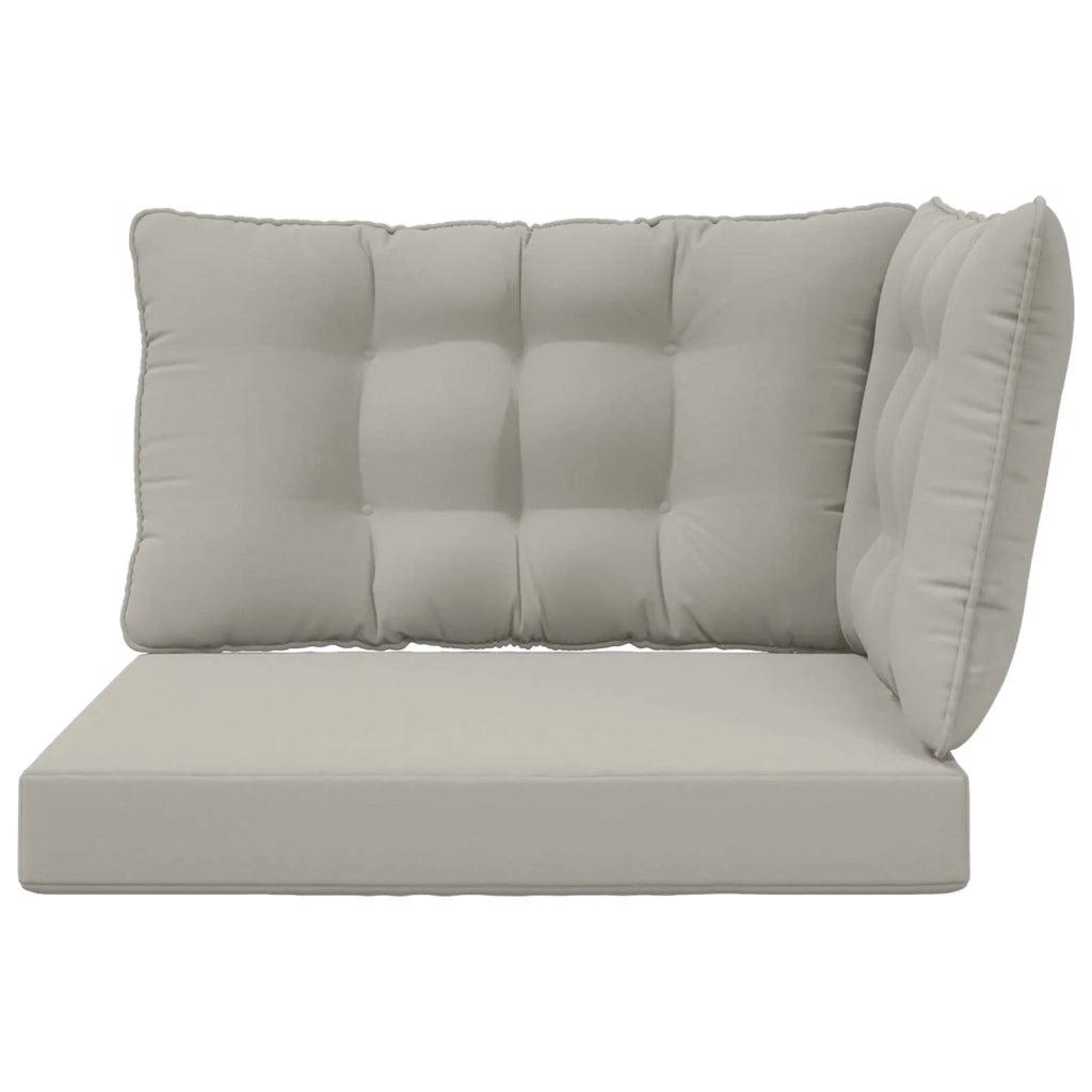 Cuscino per divano da esterno 3 pcs Grigio Poliestere