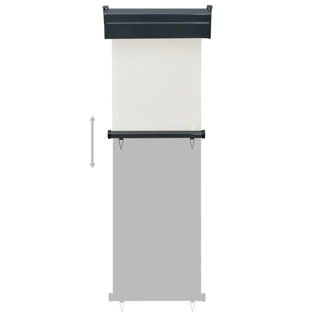 Tenda da sole laterale retrattile/schermo privacy per patio giardino terrazza balcone 60 x 250 cm crema 02_0007033