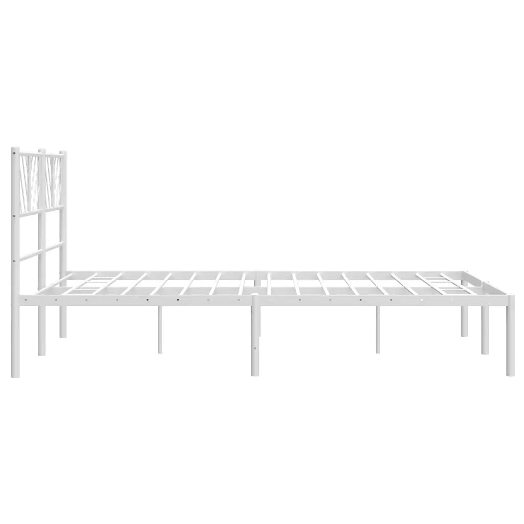 Giroletto con Testiera Metallo Bianco 140x200 cm