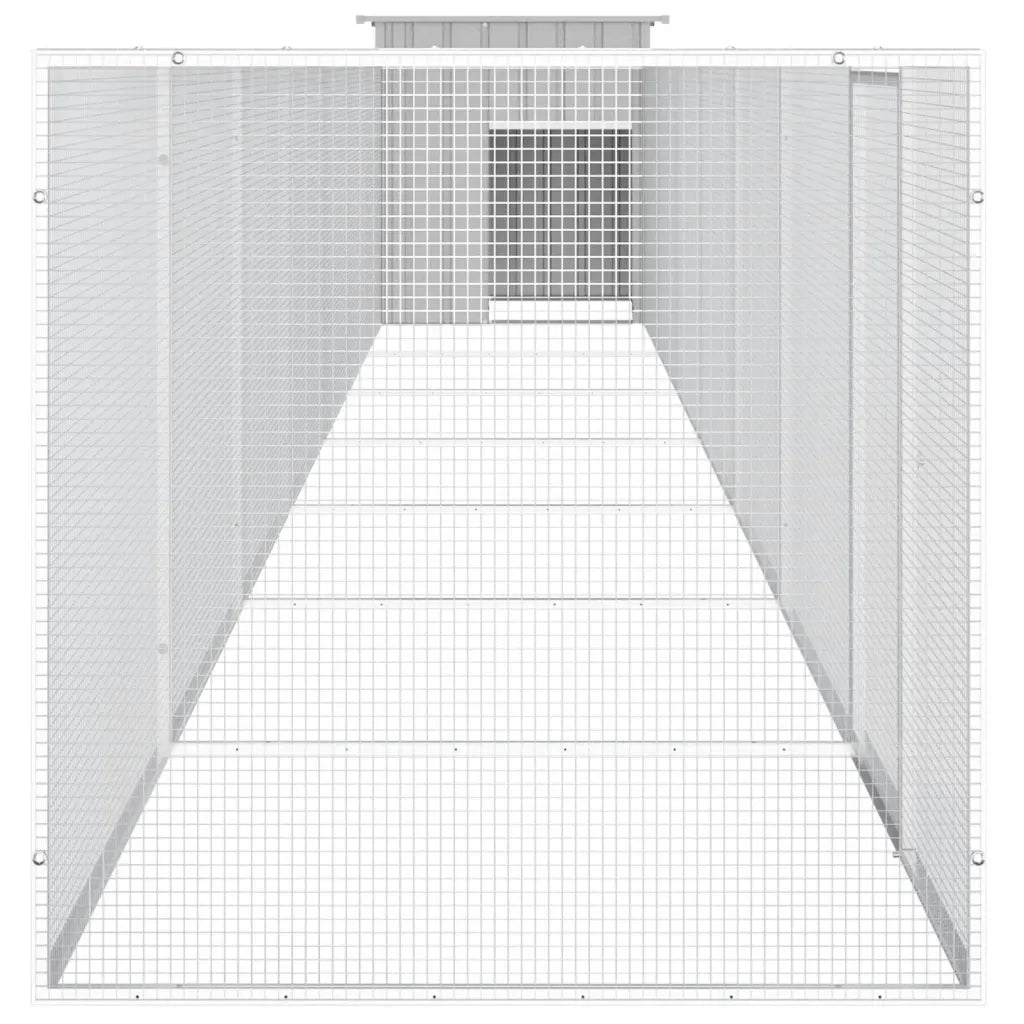 Gabbia per Polli Grigia 700x91x100 cm Acciaio Zincato cod mxl 52889