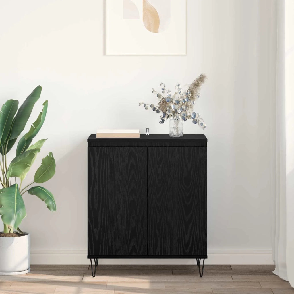 Credenza Rovere Nero 60 x 35 x 70 cm Legno multistrato