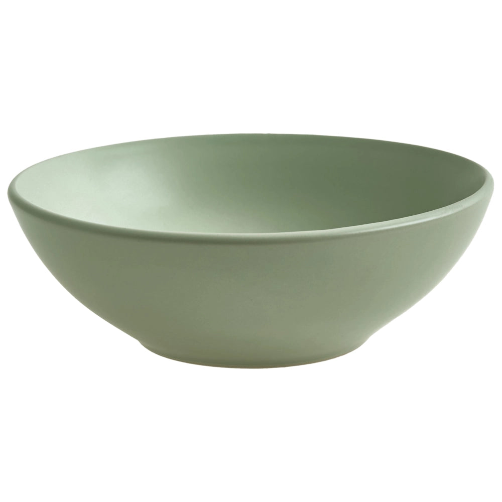 Set di 18 piatti in gres verde con finitura smaltata a mano per 6 persone cucina e sala da pranzo