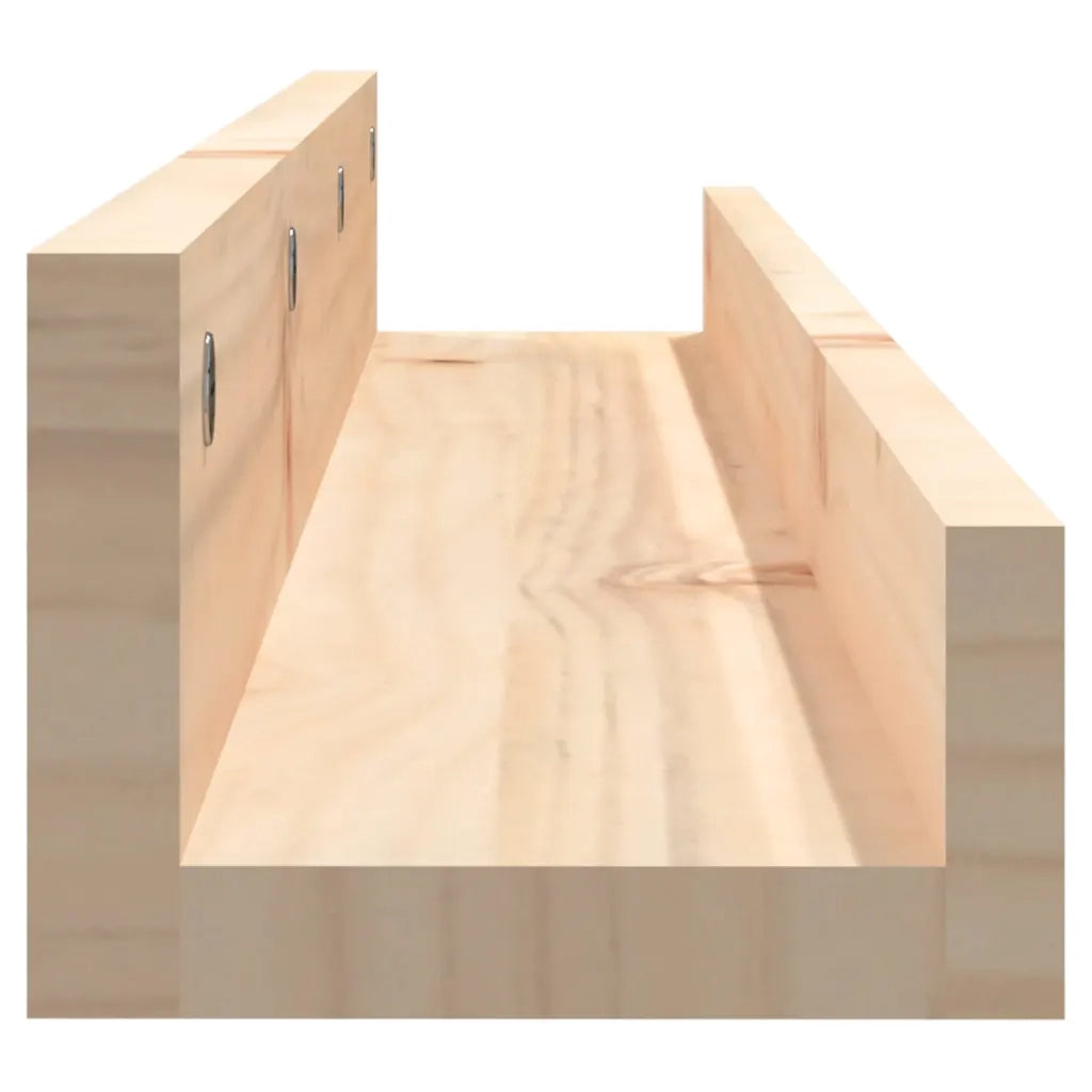 2 pz Mensole da Parete | Scaffali a Parete | Ripiano a parete 80x12x9cm in Legno Massello di Pino