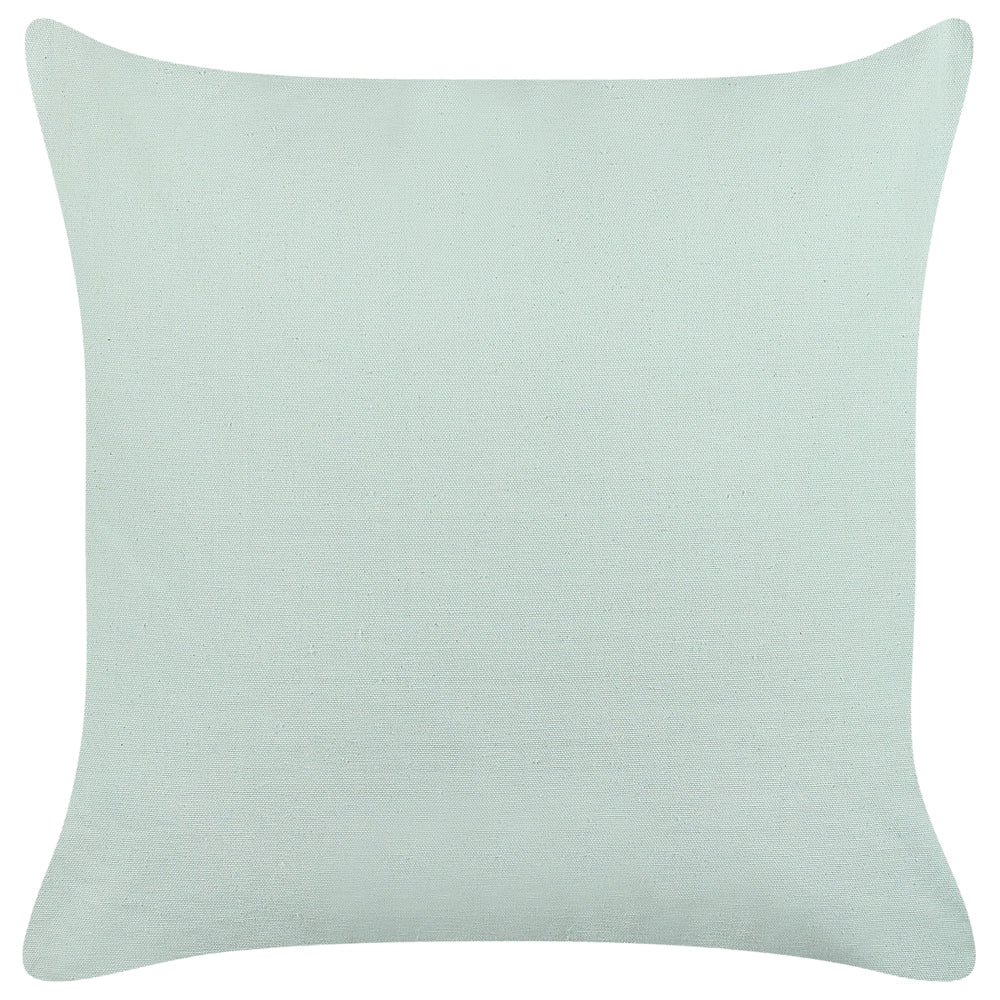 Cuscino decorativo in cotone verde chiaro 45 x 45 cm con frange stile boho con imbottitura